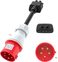 Tesla adapteris 16A į trifazę 480V raudoną rozete