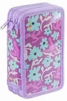 Gimboo Penalas su priedais, 2 skyriai, Jumbo Flowers, violetinis