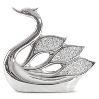 Dekoratyvinė figūrėlė Palmera Swan, sidabro sp., 27 cm x 8 cm x 26 cm
