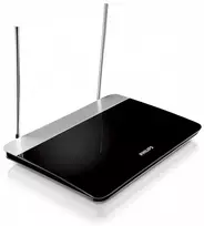 Indoor TV antenna with adjustable gain, 1.8 m coaxial cable, 75 Ohm, 3G/4G filter, DVB-T/T2, RED compliant