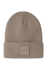Name It - Nmnmalik Knit Beanie Badge1 - Kepurė - Pilka