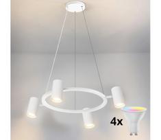 BRILAGI - LED RGBW dimeriuojamas pakabinamas šviestuvas ant laido SELE 4xGU10/6,5W/230V balta