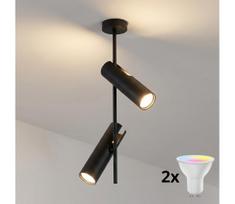 BRILAGI - LED RGBW dimeriuojama liustra ant strypo BRANCH 2xGU10/6,5W/230V juoda