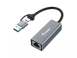 "Equip Adapter USB-C -> RJ45 10/100/1000/2500Mbps + USB-A"