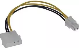 InLine Molex – ATX/EPS, 4 kontaktų, 0,2 m, geltonas (26632)