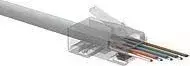 Solarix Solarix Universalus EASY jungtis RJ45 CAT6 UTP 8p8c, skirta laidams ir plokštelėms / 100 vnt. SXRJ45-6-UTP-EASY