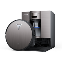 Ecovacs Robot Vacuum Cleaner with New Bagless All-in-One OmniCyclone Station | DEEBOT X11 OMNICYCLONE EU | Wet AND Dry | 6400 mAh | 19500 Pa | Black