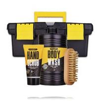 Accentra Men Bath & Body kūno priežiūros rinkinys (dušo gelis 400 ml. + rankų šveitiklis 50 ml. + rankų šepetėlis) - 1 vnt.