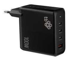 TB 3x USB-C + USB-A Power Delivery Wall Charger, Black, 100W GaN