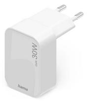 HAMA Fast charger, GaN, 1x USB-C,PD, 30W,White