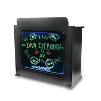 DNA DJ BOOTH XL BK table DJ stand RGB LED backlit board remote control pens cover set Nešiojamas kompiuteris ir didžėjaus stendas