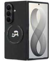 Juodas dėklas Samsung Galaxy Z Fold 8 Ultra telefonui "Karl Lagerfeld PU Karl and Choupette Heads Magnetic Case"