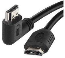 Emos HDMI 2.0 didelės spartos laidas A šakutė - A šakutė 90° 5 m