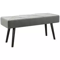 Minkštas lovos suolas, prieškambario suolas su X raštu, iki 120 kg, 100x36x45 cm, pilkas