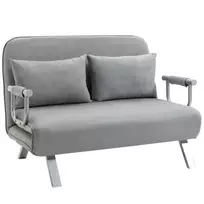 Dvivietė sofa-lova, pilka 111 x 80 x 78 cm