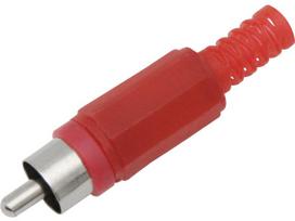 Jungtys // Different Audio, Video, Data connection plug and sockets // 1022# Wtyk rca cinch  czerwony