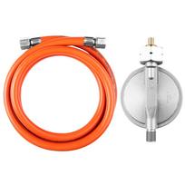 Įrankiai ir matavimo prietaisai // Įrankių, priedų naujienos // Regulator ciśnienia gazu i wąż 1,5m, na rynek polski, typ G16, do butli 15 Kw i 30kW