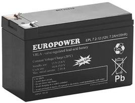 AGM battery EUROPOWER EPL series 12V 7.2Ah T1