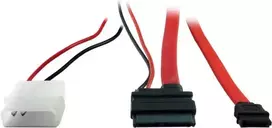 Inter-Tech SATA adapteris - Slimline SATA prie vidinio maitinimo šaltinio, 4 kontaktų, SATA - 15 cm - Raudonas (88885323)
