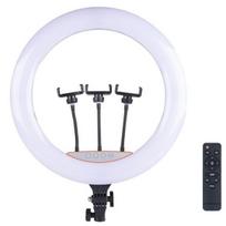 Riff BD560 56cm LED Light Ring 67W with 3x Smartphone holder + BT remote Black