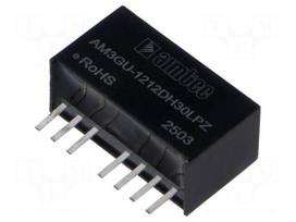 Converter: DC/DC | 3W | Uin: 4.5÷36VDC | Uout: 12VDC | Uout2: -12VDC