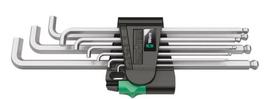 Wera 950/9 Hex-Plus 4 L-key set, metric, chrome-plated