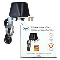 PNI Safe House HS541 smart valve with Wi-Fi, for turning off the water/gas pipe supply via the internet, compatible with the Tuya application, 12V power supply