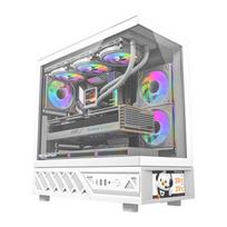 Kompiuterio korpusas - darkFlash DS950V Midi Tower ATX, 6 ventiliatoriai, 6 colių ekranas, balta
