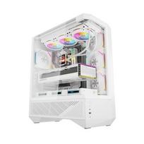 Kompiuterio korpusas - darkFlash DY460 ATX korpusas, 4 ARGB ventiliatoriai, USB-C, balta