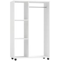 Atvira drabužių spinta Homcom 80x40x128cm., baltos spalvos