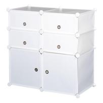 Modulinė batų spinta Homcom 75x37x73cm., baltos spalvos