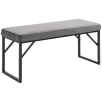 Minkštas suolas Homcom 100x35x47cm., tamsiai pilkos/juodos spalvos