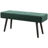 Minkštas suolas Homcom 100x36x45cm., tamsiai žalios/juodos spalvos