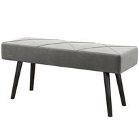 Minkštas suolas Homcom 100x36x45cm., pilkos/juodos spalvos