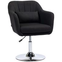 Biuro kėdė Homcom 60x60x91cm., juodos/sidabrinės spalvos