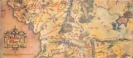 The Lord of the Rings - Pelės kilimėlis - Middle-Earth Map | 80 x 35 cm