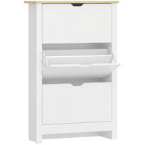 Batų spinta Homcom 72x26x112cm., baltos/šviesiai rudos spalvos