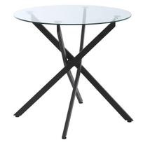 Valgomojo stalas Homcom 80x80x75cm., juodos spalvos