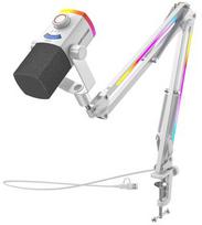 FIFINE AmpliGame AM8W PROT laidinis mikrofonas su stovu ir RGB apšvietimu|USB/XLR