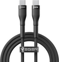 Veger Kabelis USB-C to USB-C PD 48V 5A 240W CC03 1.5m, Juoda