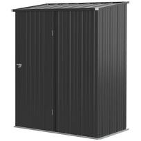 Sodo sandėliukas Outsunny 162x95x196cm., juodos spalvos