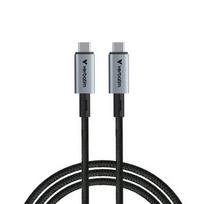 Verbatim 31847 Sync  and  Charge Kabelis USB-C į USB-C 240W 40Gbps 120cm, Pilka/Juoda