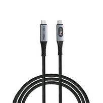 Verbatim 31849 Sync  and  Charge Kabelis USB-C į USB-C 240W 40Gbps 120cm, Power Display, Pilka/Juoda