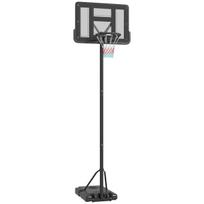 Vaikiškas krepšinio lankas su stovu Sportnow 110x90x370m., juodos spalvos