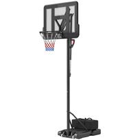 Vaikiškas krepšinio lankas su stovu Sportnow 110x75x370cm., juodos spalvos