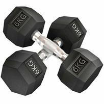 Rinkinys iš 2 hantelių Homcom 11,5x11,5x28,8cm., juodos/sidabrinės spalvos