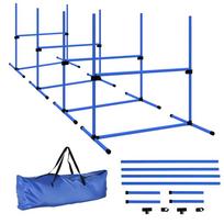 Šunų treniruočių rinkinys iš 4 dalių PawHut 99x65x94cm., mėlynos spalvos