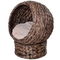 Kačių namelis PawHut 50x42x60cm., rudos spalvos