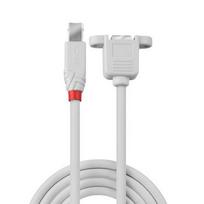 USB Prailginimo Kabelis - Lindy USB 2.0 Type-B M Į F 1 m Šviesiai Pilkas