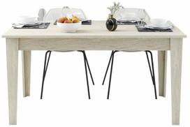 Valgomojo stalas Kalune Design Milan 897, travertine sp., 88 cm x 145 cm x 75 cm